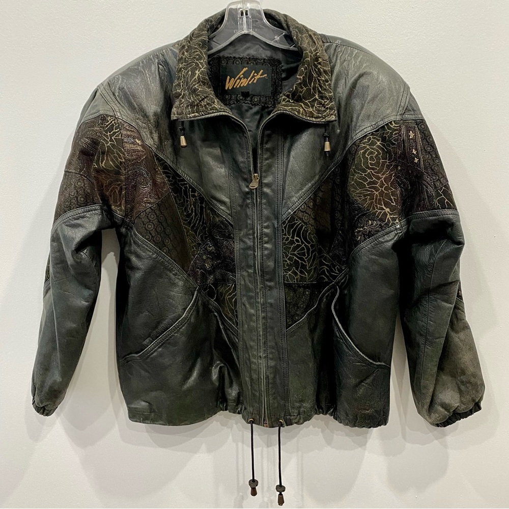 💗VINTAGE 80’s Winlit Leather Jacket